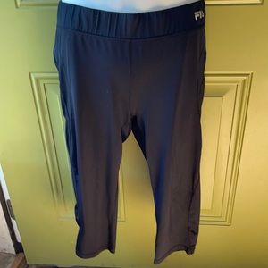 Fila Black Spandex Capri Yoga or Athletic Leggings. Size XL